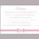 DIY Wedding RSVP Template Editable Word File Instant Download Rsvp Template Printable RSVP Cards Pink Bow Rsvp Card Elegant Rsvp Card - $6.90 USD
