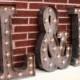 3 Custom Light Up Letters - 2 Initials w/ Ampersand & sign for wedding - Light Bulb Letters, Letter lights, Marquee Letters, Marquee light