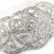 Cetlic Charm Art Deco Style Bridal Wedding Silver Crystal Hair Comb
