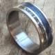Titanium Ring, Meteorite Ring, Wood Ring, Blue Wood Ring, Mens Ring, Womens Ring, Wedding Band, Handmade Ring, Engraved Ring, Personalized