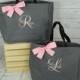 3 Personalized Bridemaid Gift Tote Bags Personalized Tote, Bridesmaids Gift, Monogrammed Tote
