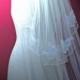 Two Tier Long Lace Edge Bridal Veil. Soft Wedding Veil.Bridal Lace Veil.Ivory Lace Wedding Veil.Soft Tulle Vell.Long Lace veil. Alencon Lace