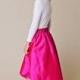 Ashtyn Flower Girl Silk Skirt, Hot Pink Skirt for Girls, Turquoise Skirt for Girls, Girls Silk Skirt, Spring Weddings