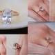 Blake Lively engagement ring. White Sapphire Engagement Ring Oval engagement ring. 14k rose gold engagement ring 5.33ct white sapphire  ring