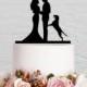 Wedding Cake Topper,Bride And Groom Cake Topper With Dog,Couple Cake Topper,Custom Cake Topper,Dog Cake Topper,Personalized Cake Topper