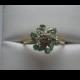 Stunning 18ct Yellow Gold Diamond and Emerald Daisy Cluster Ring