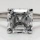 2.00 CT Asscher Cut Engagement/Wedding/Promise  Ring Solid 14K White Gold Item #4576