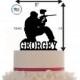 Cake Topper , Customized - Birthday - Anniversary - Event - more Choice of color - Paintball - Glitter - Mirror - Glossy - Pearl