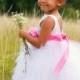 Full Length Flower Girl Dress - Toddler White Dresses - Little Girl - Wedding - Boutique Dress -  Custom Colors Available - 2T to 8 Years