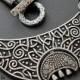 Moon necklace Statement jewelry Celtic necklace Statement necklace Black necklace Gothic necklace Polymer clay jewelry for women Gift .mns