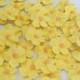 Small buttercup yellow royal icing flowers   -- Edible cake decorations cupcake toppers  (24 pieces)