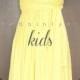 KIDS Yellow Bridesmaid Dress Convertible Dress Infinity Dress Multiway Dress Twist Dress Wrap Dress Sushine Butter Flower Girl Dress