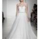 Alfred Angelo - Fall 2015 - Cinderella Sleeveless A-Line Gown with Illusion High Neckline - Stunning Cheap Wedding Dresses