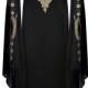 Jywal Embroidered Kaftan Dress in Black and Gold
