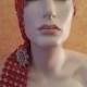 Gatsby Goddess Red Illusion Jewel Mesh Crystal Brooch Bridal Headpiece Wedding Party Costume