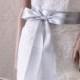 Silver wedding sash belt Bridal sash, SILVER Ribbon Wedding Sash, Satin Ribbon Sash, Silver Bridal Sash, Bridesmaids Sash