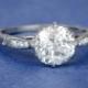 1.78ct Vintage Style Engagement Ring - Antique Diamond and Estate Ring - Vintage Diamond Solitaire Engagement Rings