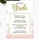 Gold and Pink Dont Say Bride Game-Glitter Floral DIY Printable-Personalized Bridal Shower Games-Bridal Shower Ring Game-Take a Ring Game - $3.50 USD