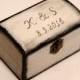 Ring Bearer Pillow, Ring Holder, Box for Rings, Engraved Ring Box, Wedding Proposal, White Ring Box, Wedding Keepsake, Gift Box for Her - $19.00 EUR