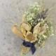 Blue and Neutral Natural Dried Pin Corsage - Wild River Corsage - Lavender, Cones, Baby's Breath & Ornamental Grasses