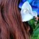 HAWAIIAN Blue Orchid Hair Accessory, bridal hair clip, Silk Hair flower, Wedding Headpiece, Swarovski Crystals, Tropical Headpiece, Beach