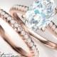 4 Carat Rose Gold Wedding Set - Engagement Ring - Wedding Ring - Oval Cut Ring - Sterling Silver - Vintage - Cubic Zirconia Ring - CZ Ring