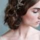 Bridal headpiece - Gilded crystal encrusted branch headpiece - Style 707 - Ready to Ship
