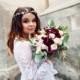 Bridal Headpiece, Boho Wedding Headpiece, White Flower Halo, Boho Headband, Bridal Floral Crown, Wedding Hair Wreath, Boho Flower Crown,