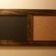 Dual board cork, chalkboard, magnetic board, hand made solid pine with quality mounting system, 36 1/2" X 16 1/2, home decor, office, dorm