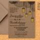 DIY Wedding Invitation Template Printable, Editable PDF Template, Instant Download, Digital, Kraft Mason Jars and Fireflies #1CM77-2