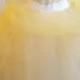 Sample Gown / Belle Beauty & the Beast Inspired Yellow White Fairytale Princess Lace Tulle Wedding BallGown Party Costume Quinceanera Prom