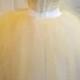 Sample Gown / Belle Beauty & the Beast Style Yellow White Princess Lace Tulle Shawl Wedding Bridal BallGown Party Costume Quinceanera Prom