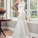 Delicate Tulle & Satin Scoop Neckline Mermaid Wedding Dress With Lace Appliques & Beadings - overpinks.com