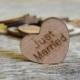 Just Married Wood Hearts- Wood Burned 100 count