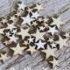 50 Tiny Mini Wood Stars