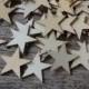 50 Little Wood Stars Very Small 1 inch size