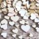 50 Tiny Mini Wood Hearts