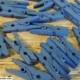 Pack of 100 Mini Dark Blue Wooden Clothespins