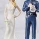 A Love Citation Bride or Police Officer Groom Wedding Cake Topper Romantic Policeman Couple or Mix or Match Figurines sold Separately