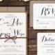 SAMPLE Rustic Wedding Invitation with RSVP and Detail Cards - Wedding Invitation Suite - Organic, Barn, Farm, Simple, Elegant Style - SAMPLE