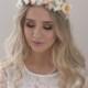 Blush Flower Crown- Bridal Floral Halo- Baby's Breath Flower Headband- Wedding Crown- Flower Circlet- Pastel Flower Crown- Wedding Headpiece
