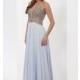 V-Neck Jasz Prom Dress with Beaded Top - Discount Evening Dresses 