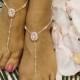 PINK beaded barefoot sandals