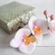 Orchid hair clip, Floral hairclip, Tropical flowers, White hair comb, Floral headpiece, Beach wedding, Flower haircomb, Phalaenopsis clip - $22.00 USD