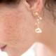 Cubic Zirconia Bridal Earrings CZ vine Cut Bridal Earrings, Bridal Earrings, Rose gold Earring, French jewelry, Vine bridal earring