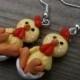 Easter Chicken Earrings