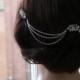 Haar Kette Kopfstück - Art-Deco-Kopfschmuck - Braut Haar Schmuck - 1920er Jahren Braut Kopfschmuck - Downton Abbey Kopfstück-1920s Brautkleid