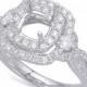 1.00 Carat Forever One Moissanite & Diamond Double Halo Engagement, 6.5mmMoissanite (optional), Engagement Rings for Women, Womens Rings - $2599.00 USD