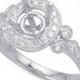 Diamond Milgrain Halo Setting, (6.5mm) 1 Carat Round Forever One Moissanite (optional), Engagement Rings for Women, Womens Anniversary Rings - $1649.00 USD