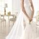 Exquisite Trumpet/Mermaid Halter Appliques Sweep/Brush Train Lace Wedding Dresses - Dressesular.com